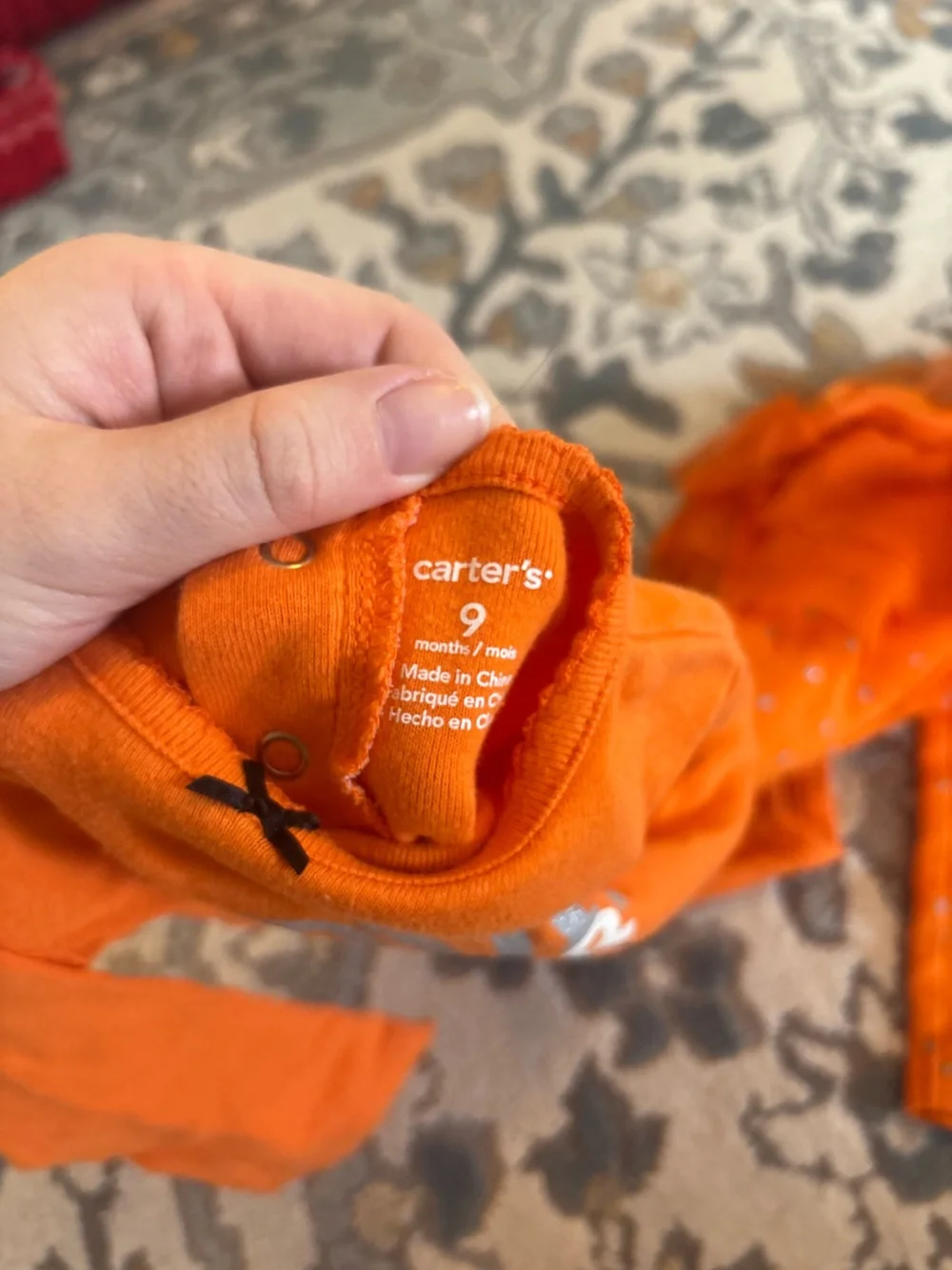Carter's Orange Baby Girls' Onesie with Tutu Detail